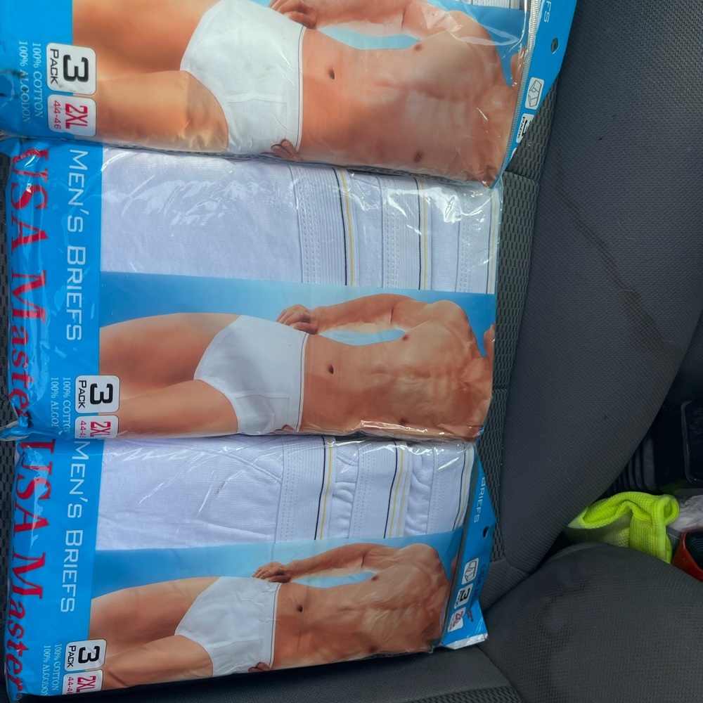 USA master 2xl briefs new in package total three packs nine pair
